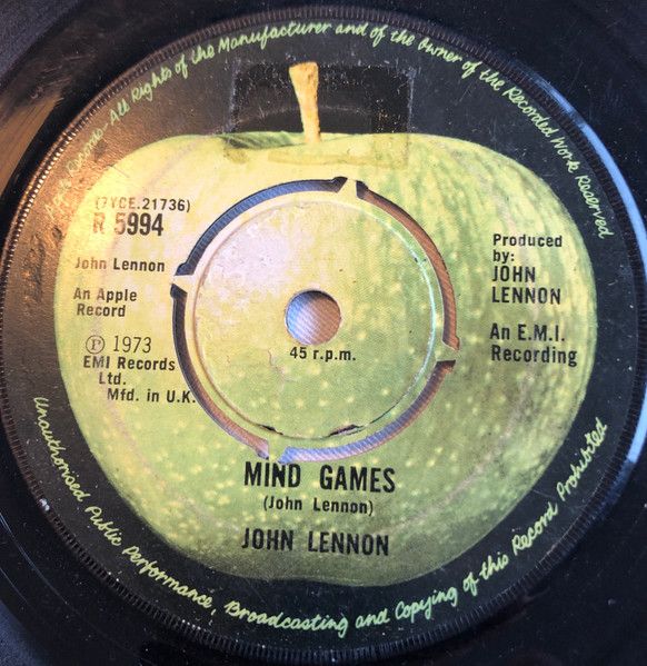 【中古】英7” John Lennon Mind Games R5994 Apple Records /00080