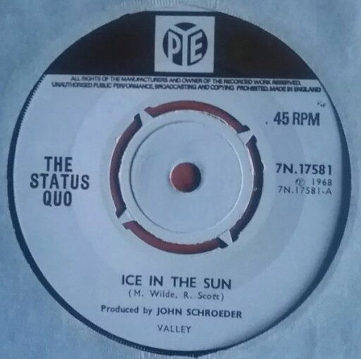 【中古】英7” Status Quo Ice In The Sun 7N17581 Pye Records /00080 【中古】英7” Status Quo Ice In The Sun 7N17581 Pye Records /00080