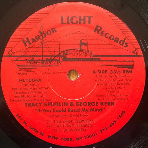 【中古】米12” Tracy Spurlin & George Kerr If You Could Read My Mind / Dont Fight The Feeling HL1004 Harbor Light Records /00250 【中古】米12” Tracy Spurlin & George Kerr If You Could Read My Mind / Dont Fight The Feeling HL1004 Harbor Light Records /00250
