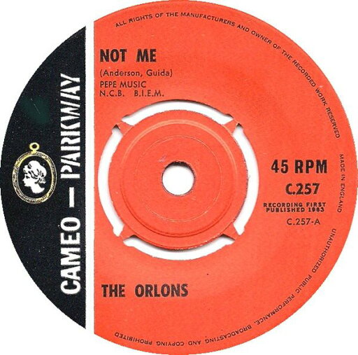 【中古】英7” Orlons Not Me / My Best Friend C257 Cameo /00080 【中古】英7” Orlons Not Me / My Best Friend C257 Cameo /00080
