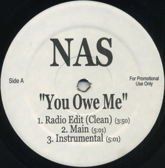 【中古】米12” Nas You Owe Me NONE Not On Label /00250