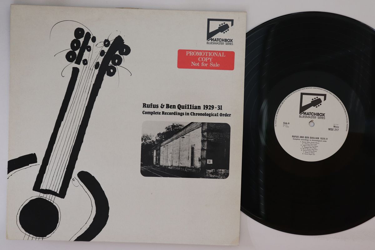 ・アーティスト Rufus & Ben Quillian ・タイトル Rufus & Ben Quillian 1929-31 ・レーベル・型番 MATCHBOX MSE217 ・フォーマット LPレコード ・コンディション(盤) 良い (...
