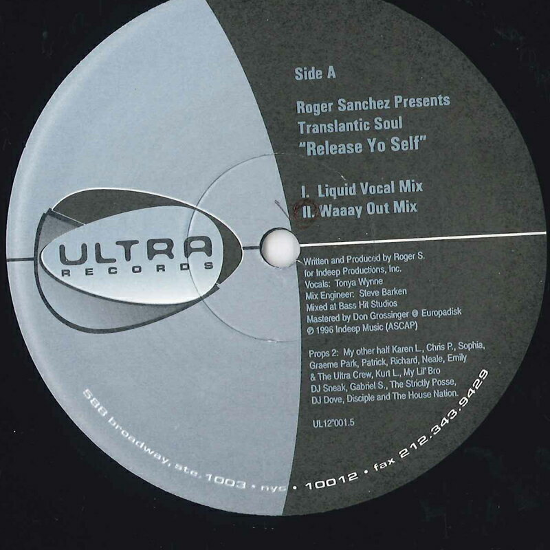 12” Roger Sanchez, Translantic Sou Release Yo Self UL120015 ULTRA /00250