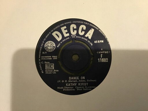 【中古】英7” Kathy Kirby Dance On F11682 Decca /00080 【中古】英7” Kathy Kirby Dance On F11682 Decca /00080