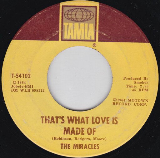 【中古】米7” Miracles Thats What Love Is Made Of / Would I Love You T54102 Tamla /00080 【中古】米7” Miracles Thats What Love Is Made Of / Would I Love You T54102 Tamla /00080