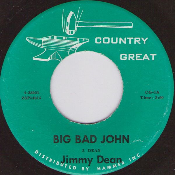 【中古】米7” Jimmy Dean / Patsy Cline Big Bad John / I Fall To Pieces CG1 Country Great /00080