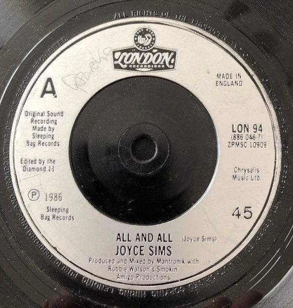 【中古】英7” Joyce Sims All And All LON94 London Records /00080