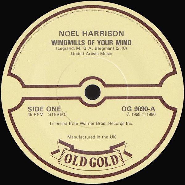 【中古】英7” Noel Harrison Windmills Of Your Mind OG9090 Old Gold /00080