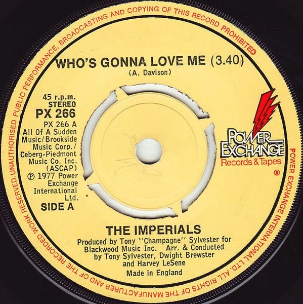 【中古】英7” Imperials Whos Gonna Love Me PX266 Power Exchange Recor /00080
