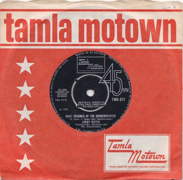 【中古】英7” Jimmy Ruffin What Becomes Of The Brokenhearted TMG577 Tamla Motown /00080