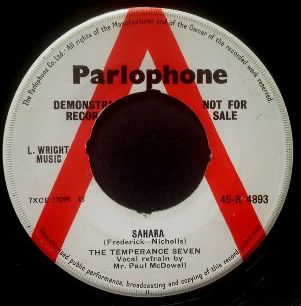 【中古】英7” Temperance Seven Sahara 45R4893 Parlophone /00080