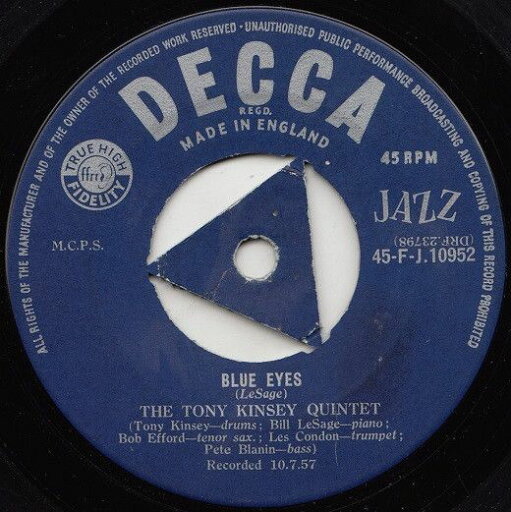 【中古】英7” Tony Kinsey Quintet Blue Eyes / The Midgets 45FJ10952 Decca /00080 【中古】英7” Tony Kinsey Quintet Blue Eyes / The Midgets 45FJ10952 Decca /00080