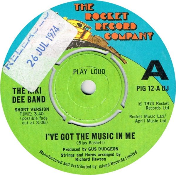 【中古】英7” Kiki Dee Band Ive Got The Music In Me PIG12A The Rocket Record Co /00080