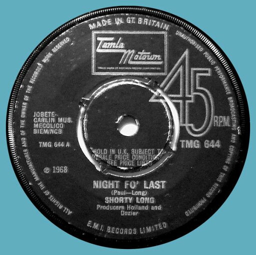 【中古】英7” Shorty Long Night Fo Last TMG644 Tamla Motown /00080 【中古】英7” Shorty Long Night Fo Last TMG644 Tamla Motown /00080