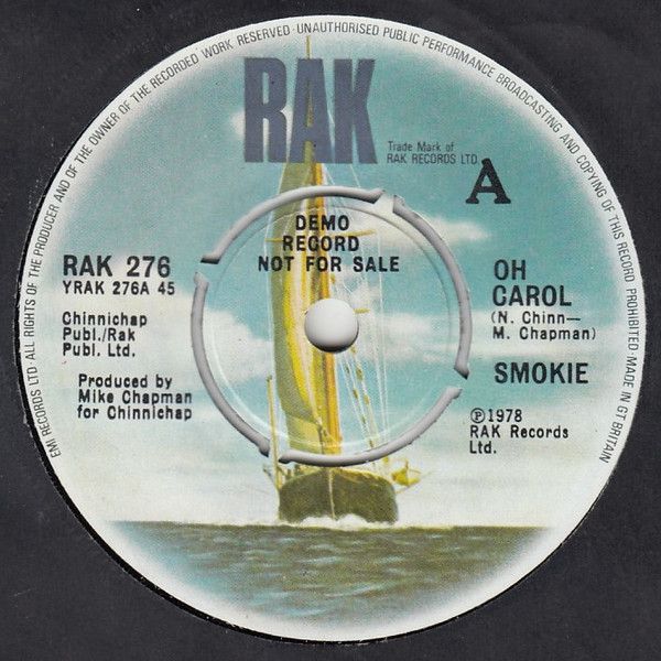・アーティスト Smokie ・タイトル Oh Carol ・レーベル・型番 RAK RAK276PROMO ・フォーマット 7インチレコード ・コンディション(盤) 非常に良い(EX) ・コンディション(ジャケット) プレインカバー（元ジャケット／カバー無し） ・コンディション(帯) オビなし ・特記事項 【プロモ印刷レーベル】【company sleeve】 サンプル画像です。実際の商品の画像ではありません 商品写真はバーコード/カタログ番号に対応したサンプル画像ですので、お送りする商品の画像ではありません。帯やライナーなどの付属品は、特記事項に記載されている場合のみ含まれます。プロモやカラーレコードなどの仕様についても、該当する場合のみ特記事項に記載しています。 【ご購入前に必ずご確認ください】 ・本店サイト(www.recordcity.jp)とは価格、送料が違います ・本店サイト、その他支店のオーダーとは同梱発送できません ・注文確定後に別の注文を頂いた場合、注文同士の同梱は致しかねます。 ・別倉庫から発送しているため、店頭受け渡しは対応しておりません ・一部商品は他の通販サイトでも販売しているため、ご注文のタイミングによっては商品のご用意ができない場合がございます。 ・土日祝日はお休みです 金曜・祝前日9時以降のご連絡またはご入金は、返答または発送が週明け・祝日明けに順次対応となります。 ・ご購入後のキャンセル不可 ご購入後のキャンセルはいかなる理由においてもお受けできません。ご了承の上、ご購入くださいませ。 ・日本郵便(ゆうパック/ゆうメール)によるお届けになります。 ・中古品であることをご理解ください 当ストアでは中古商品を主に販売しております。中古品であることをご理解の上ご購入ください。また、一部商品はRecordCityオンラインストアで試聴可能です。 ・返品について お客様のご都合による返品は一切承っておりません。 表記の内容と実際の商品に相違がある場合、また針飛び等で返品・返金をご希望される場合は、商品の到着後1週間以内にご連絡ください。商品の返送をこちらで確認後、キャンセル・返金を行います。 コンディションVG以下の商品は返品できません。プレイに影響のない表面のこすれ傷、プレス起因のノイズ盤は返品の対象外です。 【コンディション表記】 ・ほぼ新品(M-)(Like New) 完全な新品。未使用。当店ではほぼ使用しません ・非常に良い(EX)(Excellent) 中古盤として美品な状態。わずかな経年を感じるものの傷みを感じさせない、当店基準で最高の状態 ・良い(VG+)(Very Good Plus) 丁寧に扱われた中古品で、軽い使用感がみられる。 ・可(VG)(Acceptable) 使い込まれた中古品で、「良い」よりもさらに使用感がみられる。 ・悪い(VG-)(Bad) 状態が悪いアイテム。使用の保障はなく、再生不可、針飛び、目立つノイズがあるかもしれない。状態によるクレーム不可。返品不可。 ・非常に悪い(G)(Very Bad) 「悪い」よりさらに状態が悪いアイテム。使用の保障はなく、再生不可、針飛び、目立つノイズがあるかもしれない。状態によるクレーム不可。返品不可。 ・ジャンク(Fair)(Junk/Fair) 割れている、反っている、水ダメージがある、カビ、ジャケットが分離している、ひどい書き込み、ひどい擦れなど最低の状態。使用の保障はなく、再生不可、針飛び、目立つノイズがあるかもしれない。状態によるクレーム不可。返品不可。 ・ジャンク(Poor)(Junk/Poor) 割れている、反っている、水ダメージがある、カビ、ジャケットが分離している、ひどい書き込み、ひどい擦れなど最低の状態。使用の保障はなく、再生不可、針飛び、目立つノイズがあるかもしれない。状態によるクレーム不可。返品不可。