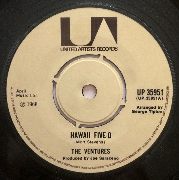 【中古】英7” Ventures Hawaii Five-O UP35951 United Artists Recor /00080