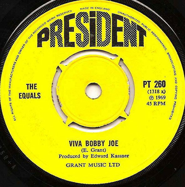 【中古】英7” Equals Viva Bobby Joe PT260 President Records /00080