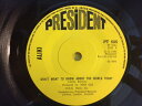 【中古】7” Aliki Dont Want To Know About The World Today PT505 President UK Vinyl /0...