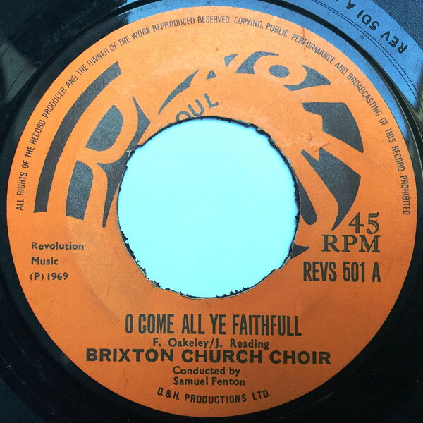 【中古】7” Brixton Church Choir , The Her O Come All Ye Faithfull / O Holy Night REVS501 Revolution Records /00080