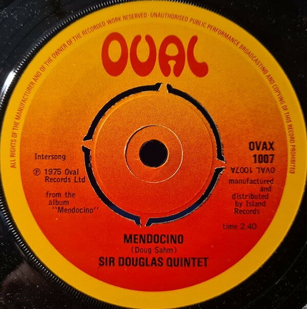【中古】7” Sir Douglas Quintet Mendocino OVAL1007 Oval /00080