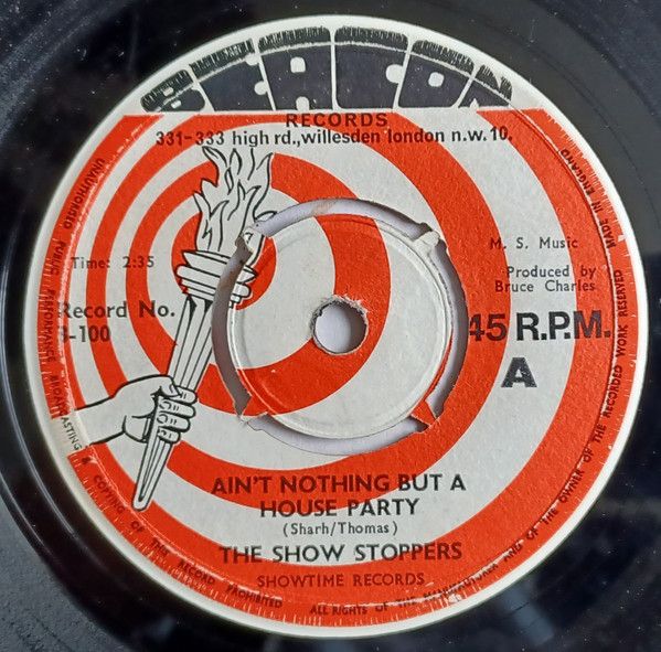 【中古】アイルランド7” Show Stoppers Aint Nothing But A House Party 3100 Beacon /00080