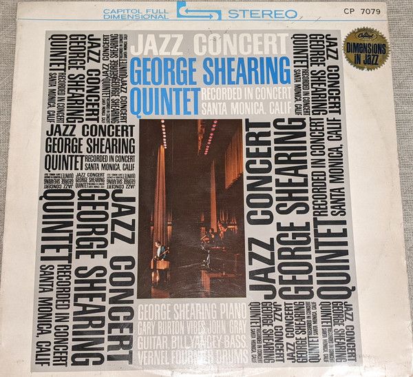 【中古】LP George Shearing Quintet Jazz Concert CP7079 CAPITOL /00260