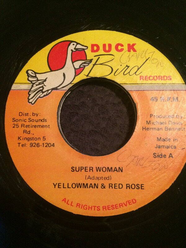 7” Yellowman &amp; Anthony Red Rose Super Woman NONE Duck Bird Records /00080