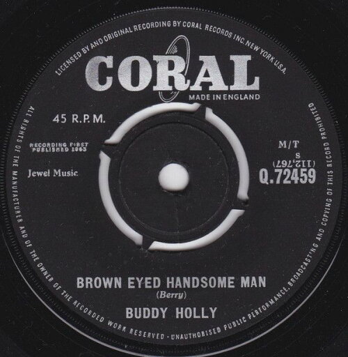 【中古】英7” Buddy Holly Brown Eyed Handsome Man Q72459 Coral /00080 【中古】英7” Buddy Holly Brown Eyed Handsome Man Q72459 Coral /00080