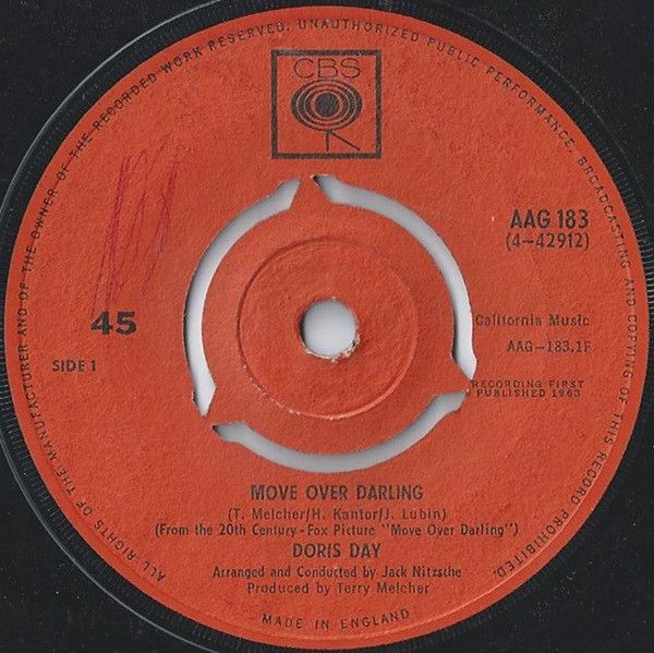 Other - 【中古】英7” Doris Day Move Over Darling AAG183 CBS /00080