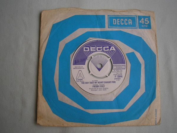 【中古】英7” Freddy Cole The Day That My Heart Caught Fire F13844PROMO Decca プロモ /00080