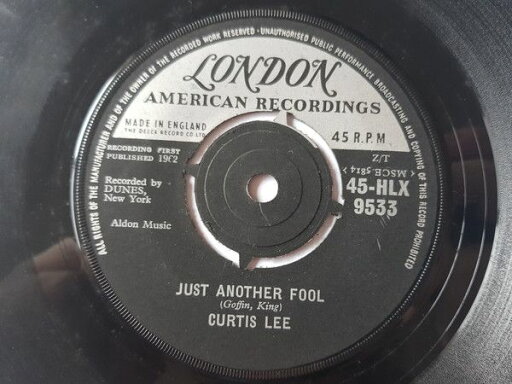 【中古】英7” Curtis Lee Just Another Fool / A Night At Daddy Gees 45HLX9533 London American Reco /00080 【中古】英7” Curtis Lee Just Another Fool / A Night At Daddy Gees 45HLX9533 London American Reco /00080