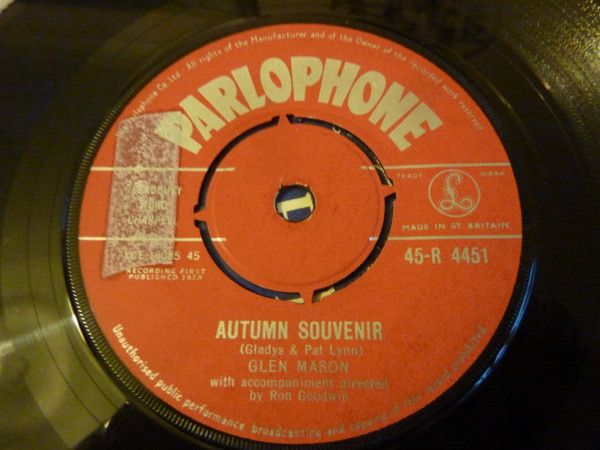 【中古】英7” Glen Mason Autumn Souvenir 45R4451 Parlophone /00080