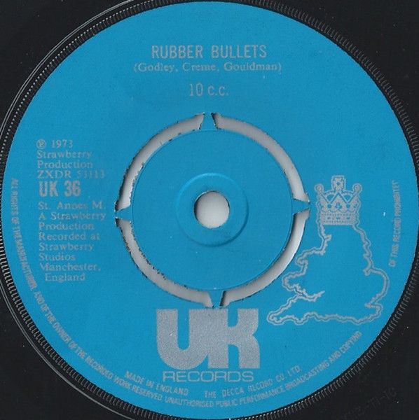 【中古】英7” 10cc Rubber Bullets UK36 UK Records /00080