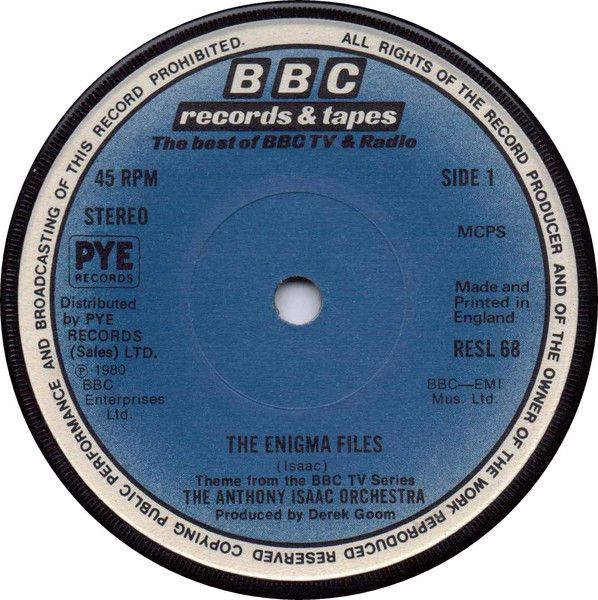 【中古】英7” Anthony Isaac Orchestra The Enigma Files RESL68 BBC Records And Tape /00080