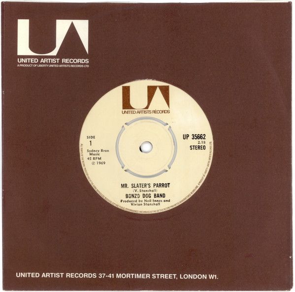 【中古】英7” Bonzo Dog Doo-Dah Band Mr Slaters Parrot UP35662 United Artists Recor /00080