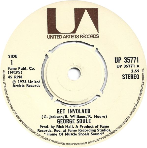 英7” George Soule Get Involved UP35771 United Artists Recor /00080