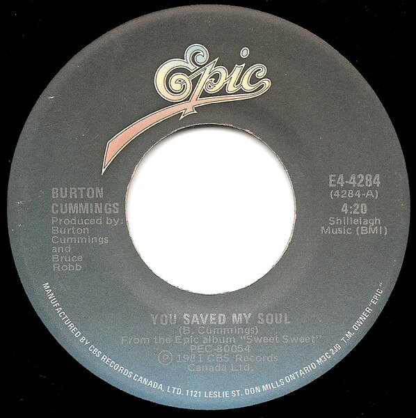 ・アーティスト Burton Cummings ・タイトル You Saved My Soul ・レーベル・型番 Epic E44284 ・フォーマット 7インチレコード ・コンディション(盤) 良い (VG+) ・コンディション(ジャケット) プレインカバー（元ジャケット／カバー無し） ・コンディション(帯) オビなし ・特記事項 【盤に薄い跡】 サンプル画像です。実際の商品の画像ではありません 商品写真はバーコード/カタログ番号に対応したサンプル画像ですので、お送りする商品の画像ではありません。帯やライナーなどの付属品は、特記事項に記載されている場合のみ含まれます。プロモやカラーレコードなどの仕様についても、該当する場合のみ特記事項に記載しています。 【ご購入前に必ずご確認ください】 ・本店サイト(www.recordcity.jp)とは価格、送料が違います ・本店サイト、その他支店のオーダーとは同梱発送できません ・注文確定後に別の注文を頂いた場合、注文同士の同梱は致しかねます。 ・別倉庫から発送しているため、店頭受け渡しは対応しておりません ・一部商品は他の通販サイトでも販売しているため、ご注文のタイミングによっては商品のご用意ができない場合がございます。 ・土日祝日はお休みです 金曜・祝前日9時以降のご連絡またはご入金は、返答または発送が週明け・祝日明けに順次対応となります。 ・ご購入後のキャンセル不可 ご購入後のキャンセルはいかなる理由においてもお受けできません。ご了承の上、ご購入くださいませ。 ・日本郵便(ゆうパック/ゆうメール)によるお届けになります。 ・中古品であることをご理解ください 当ストアでは中古商品を主に販売しております。中古品であることをご理解の上ご購入ください。また、一部商品はRecordCityオンラインストアで試聴可能です。 ・返品について お客様のご都合による返品は一切承っておりません。 表記の内容と実際の商品に相違がある場合、また針飛び等で返品・返金をご希望される場合は、商品の到着後1週間以内にご連絡ください。商品の返送をこちらで確認後、キャンセル・返金を行います。 コンディションVG以下の商品は返品できません。プレイに影響のない表面のこすれ傷、プレス起因のノイズ盤は返品の対象外です。 【コンディション表記】 ・ほぼ新品(M-)(Like New) 完全な新品。未使用。当店ではほぼ使用しません ・非常に良い(EX)(Excellent) 中古盤として美品な状態。わずかな経年を感じるものの傷みを感じさせない、当店基準で最高の状態 ・良い(VG+)(Very Good Plus) 丁寧に扱われた中古品で、軽い使用感がみられる。 ・可(VG)(Acceptable) 使い込まれた中古品で、「良い」よりもさらに使用感がみられる。 ・悪い(VG-)(Bad) 状態が悪いアイテム。使用の保障はなく、再生不可、針飛び、目立つノイズがあるかもしれない。状態によるクレーム不可。返品不可。 ・非常に悪い(G)(Very Bad) 「悪い」よりさらに状態が悪いアイテム。使用の保障はなく、再生不可、針飛び、目立つノイズがあるかもしれない。状態によるクレーム不可。返品不可。 ・ジャンク(Fair)(Junk/Fair) 割れている、反っている、水ダメージがある、カビ、ジャケットが分離している、ひどい書き込み、ひどい擦れなど最低の状態。使用の保障はなく、再生不可、針飛び、目立つノイズがあるかもしれない。状態によるクレーム不可。返品不可。 ・ジャンク(Poor)(Junk/Poor) 割れている、反っている、水ダメージがある、カビ、ジャケットが分離している、ひどい書き込み、ひどい擦れなど最低の状態。使用の保障はなく、再生不可、針飛び、目立つノイズがあるかもしれない。状態によるクレーム不可。返品不可。