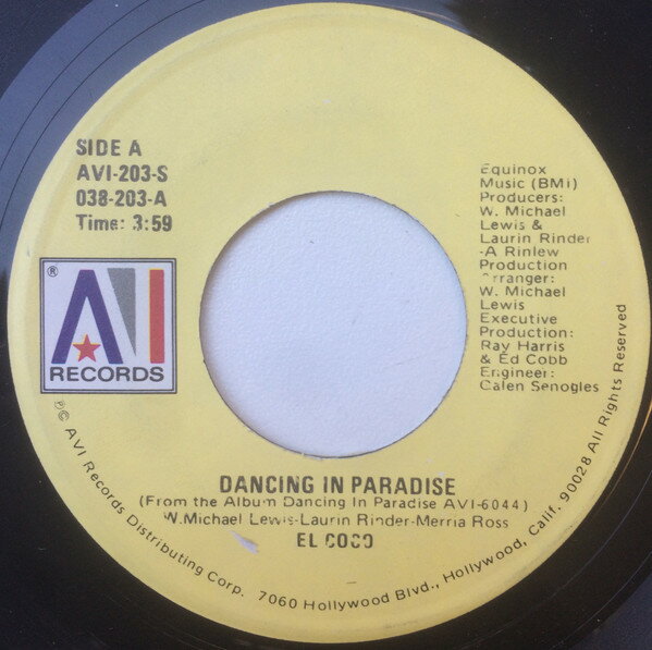 【中古】米7” El Coco Dancing In Paradise AVI203S AVI Records /00080