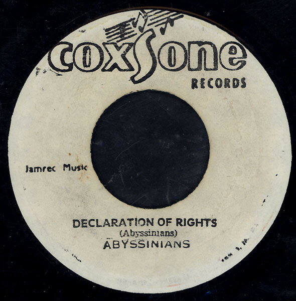 7” Abyssinians Declaration Of Rights NONE Coxsone Records /00080