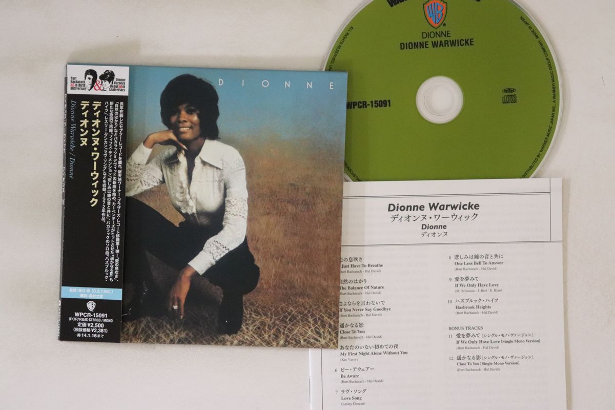 CD Dionne Warwicke Dionne WPCR15091 WARNER BROS 紙ジャケ /00110
