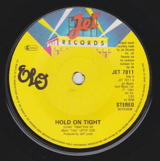【中古】英7” Electric Light Orchestra Hold On Tight JET7011 Jet Records /00080 【中古】英7” Electric Light Orchestra Hold On Tight JET7011 Jet Records /00080