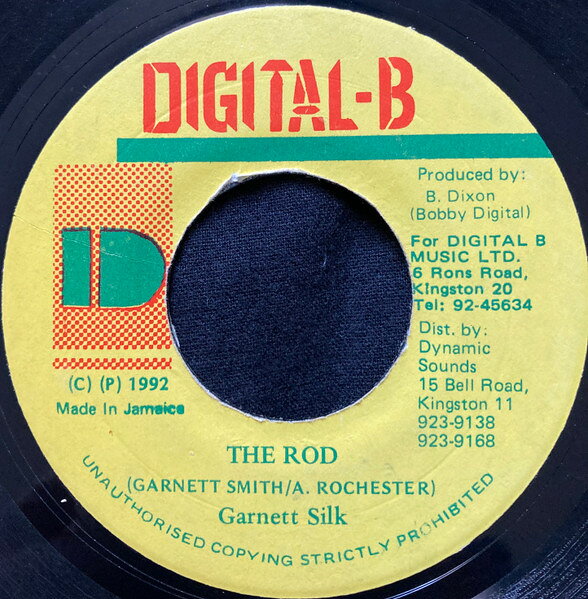 Artist Name: K - 【中古】7” Garnett Silk The Rod NONE Digital-B /00080