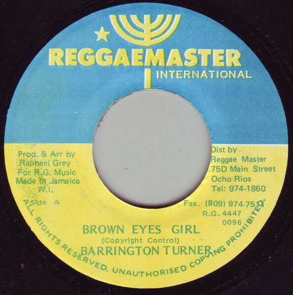 Artist Name: B - 【中古】7” Barrington Turner Brown Eyes Girl NONE Reggae Master Intern /00080