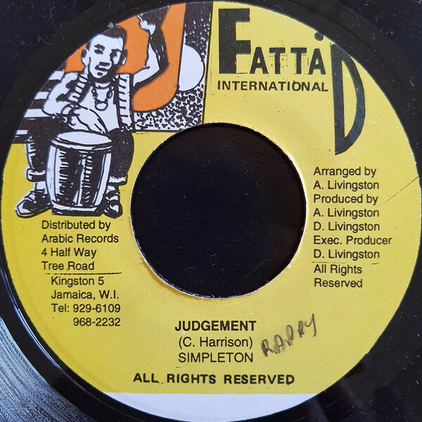 7” Simpleton Judgement NONE Fatta D Internationa /00080