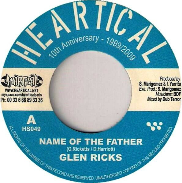【中古】7” Glen Ricks / Joseph Cotton Name Of The Father / Perpetrators HS049 Heartical /00080