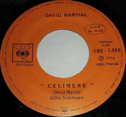 【中古】7” David Martial Celimene / Tamba CBS1555 CBS /00080