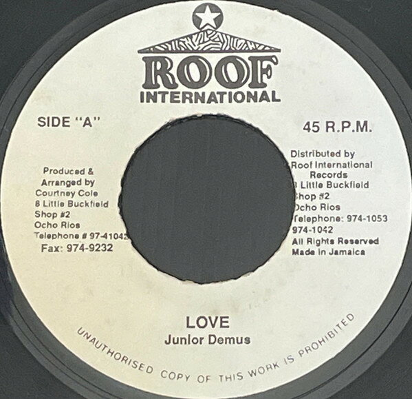 7” Junior Demus Love NONE Roof International /00080