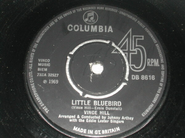 【中古】英7” Vince Hill Little Bluebird DB8616 COLUMBIA /00080