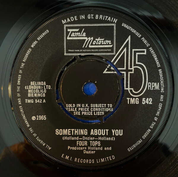 【中古】7” Four Tops Something About You TMG542 Tamla Motown /00080