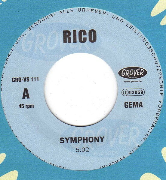 Other - 【中古】7” Rico Rodriguez Symphony GROVS111 Grover Records /00080